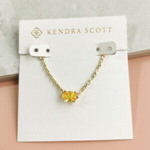 Kendra Scott Cailin Gold Pendant Necklace Golden Yellow Crystal Charm